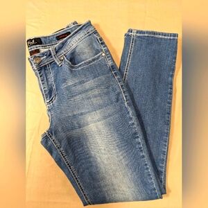 Earl Jeans Skinny Embroidered Rhinestone Embellished Jeans - size 8